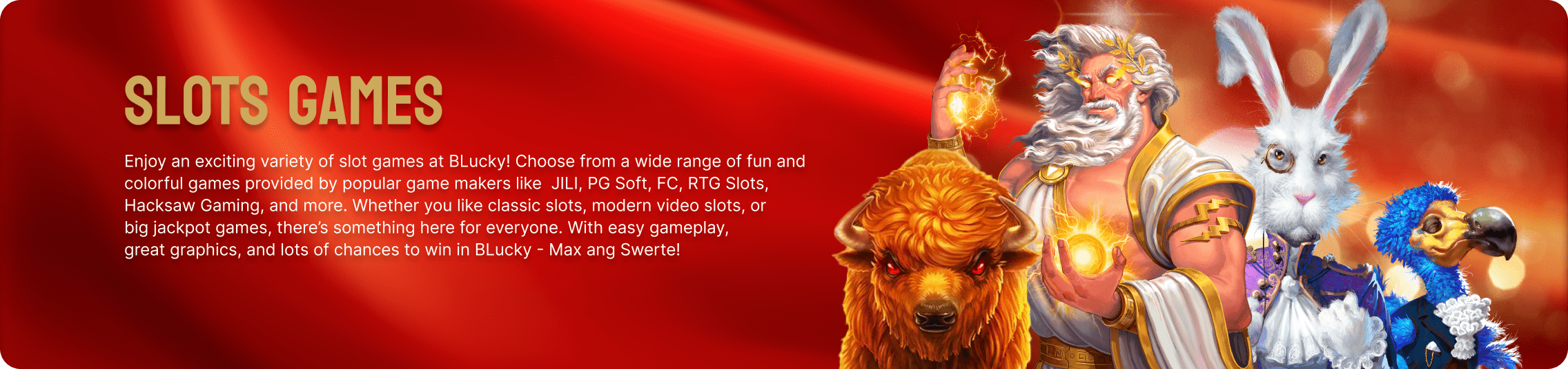 Slot games banner